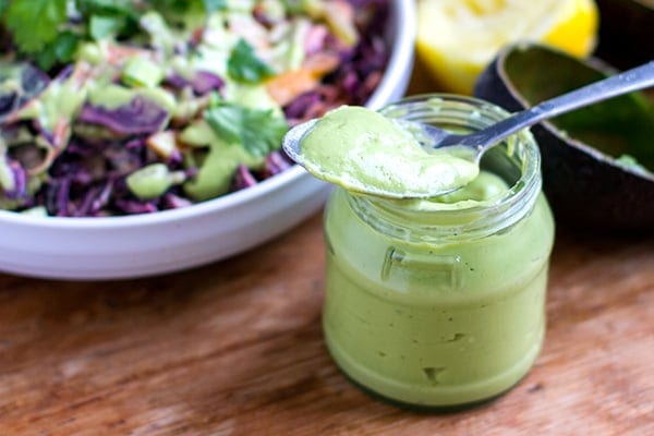 Creamy avocado dressing