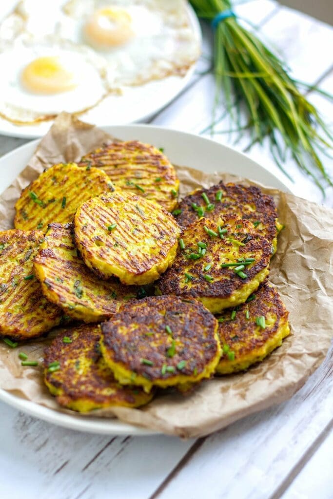 Low-Carb Cauliflower Hash Browns (Paleo, Gluten-free, Grain-free, Nut-free)