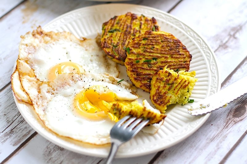 Low-Carb Cauliflower Hash Browns (Paleo, Gluten-free, Grain-free, Nut-free)