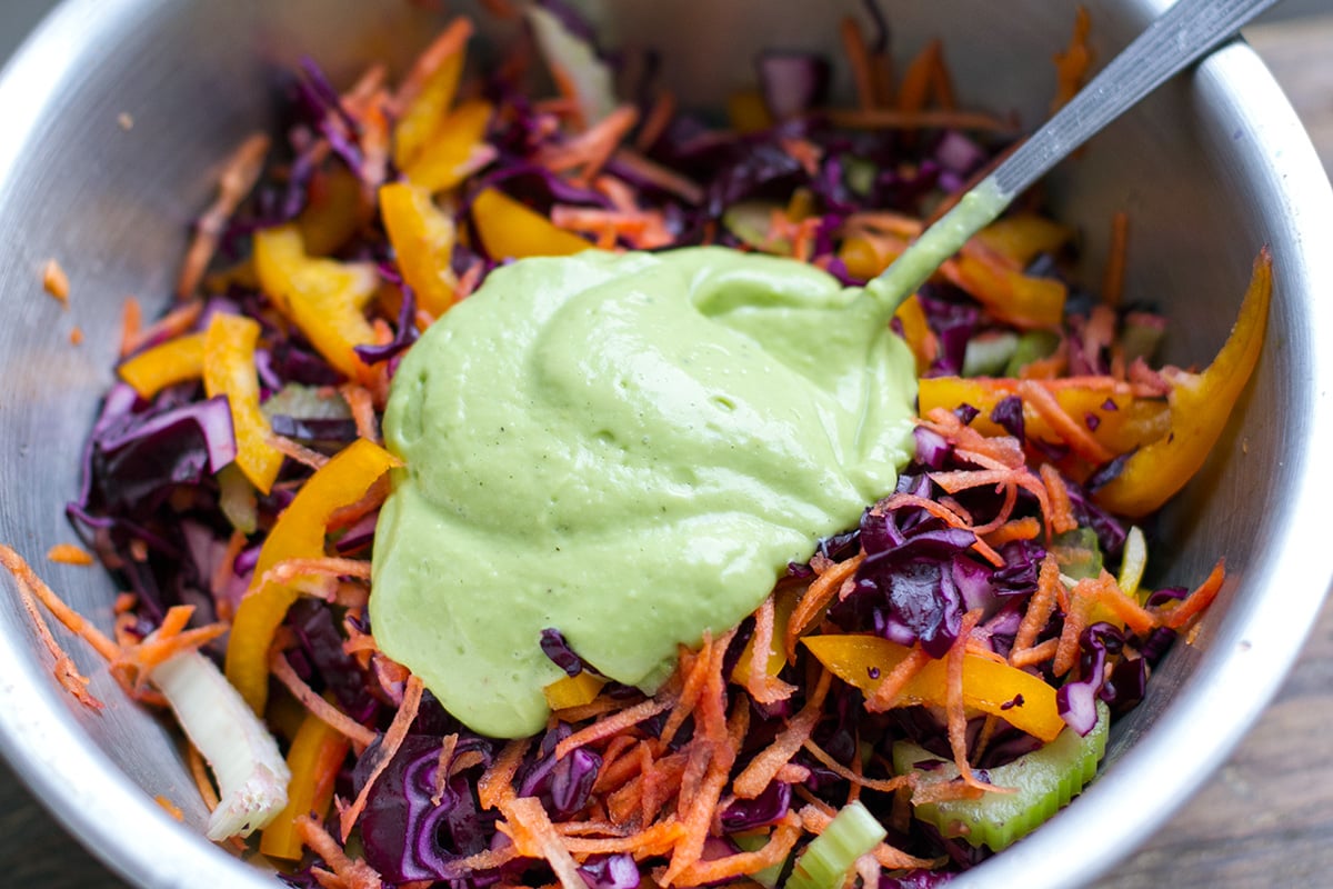 Creamy Avocado Dressing (Paleo, Dairy-free, Vegan)