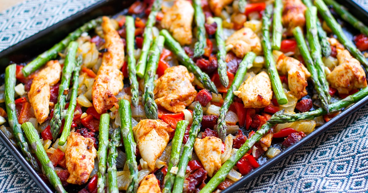 Chicken Chorizo Sheet Pan Dinner