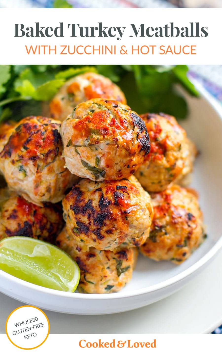 Baked Spiced Turkey Zucchini Meatballs