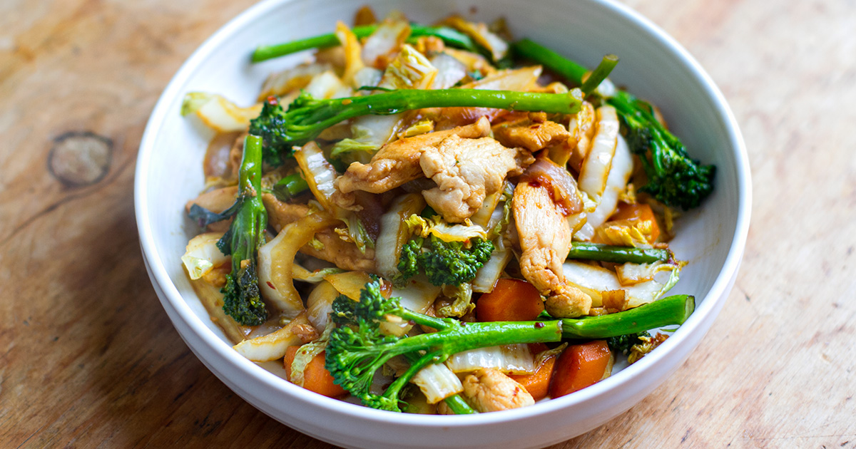 Chicken Cabbage Stir Fry (Paleo, GlutenFree, LowCarb)
