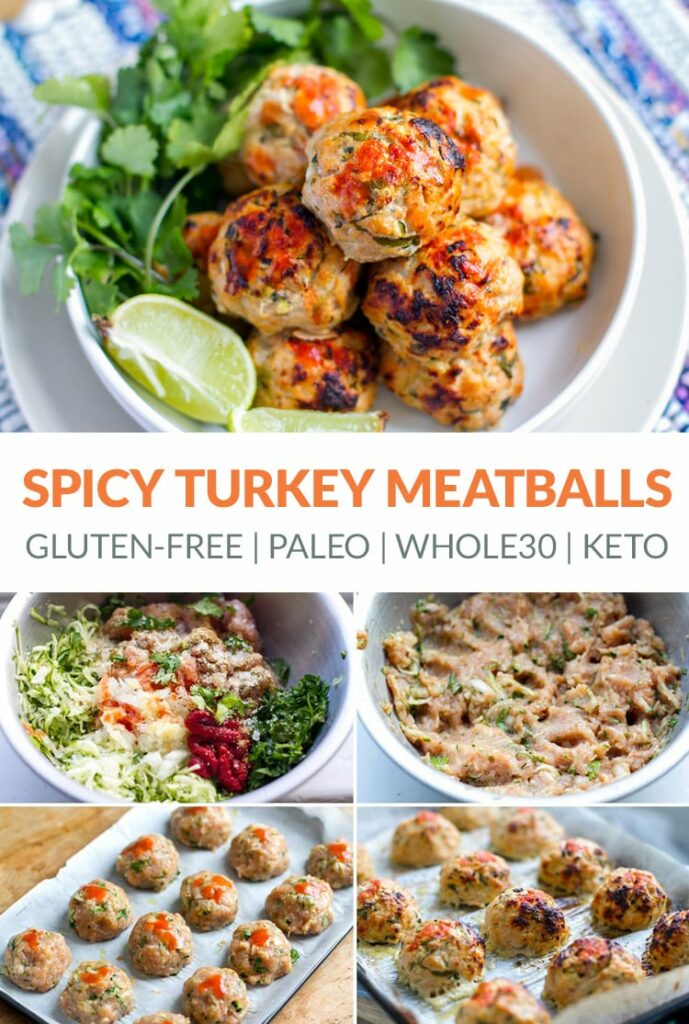 Spicy Paleo Turkey Meatballs With Zucchini (Keto, Baked)