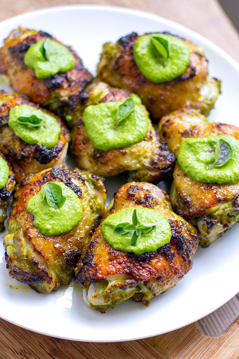 Baked Chicken Thighs With Special Green Sauce (Gluten-free, Paleo, Whole30)