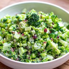 Broccoli Slaw Salad With Cranberries & Celery (Paleo, Gluten-Free)