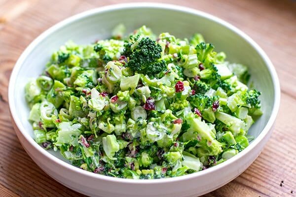 Broccoli Slaw Salad With Cranberries & Celery (Paleo, Gluten-Free)