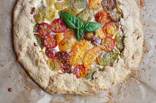 Cassava flour tomato galette