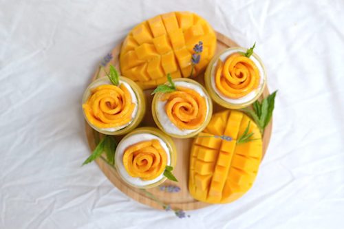 Mango sago pudding