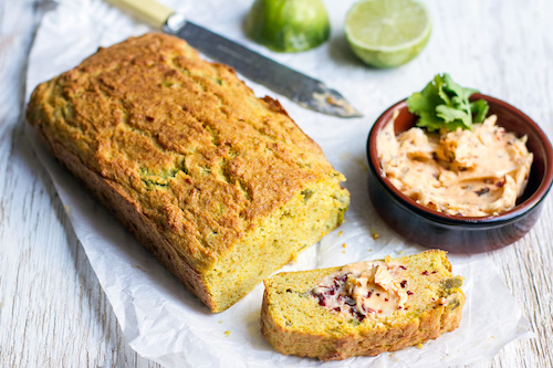 Coconut jalapeno bread using tapioca or cassava flour