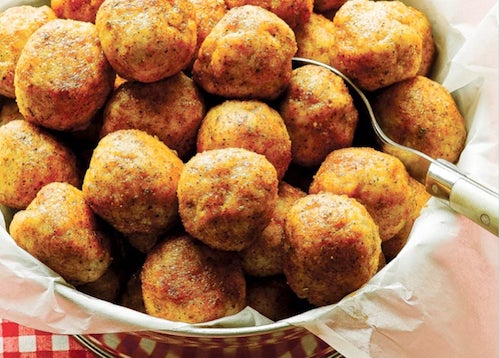 Fried chicken balls with tapioca flour