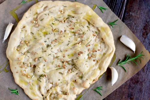 Rosemary garlic flat bread with tapioca flour