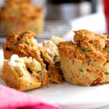 Savoury Zucchini Muffins With Sun-Dried Tomatoes & Ham - Paleo, Gluten-Free