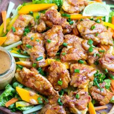 Paleo Bang Bang Chicken With Mango Cucumber Salad