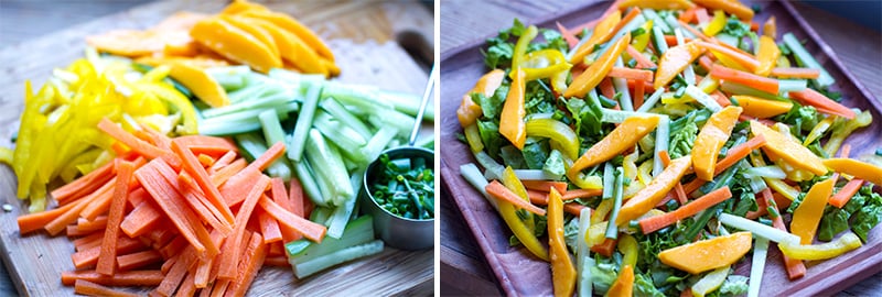 Asian mango cucumber salad