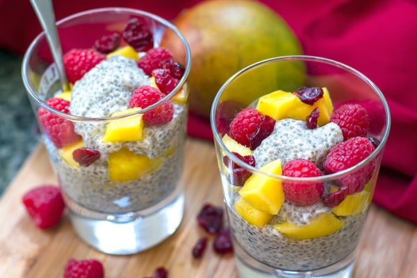 Coconut Mango Chia Seed Pudding