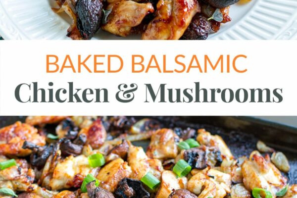Balsamic Chicken & Mushrooms Sheet Pan Bake
