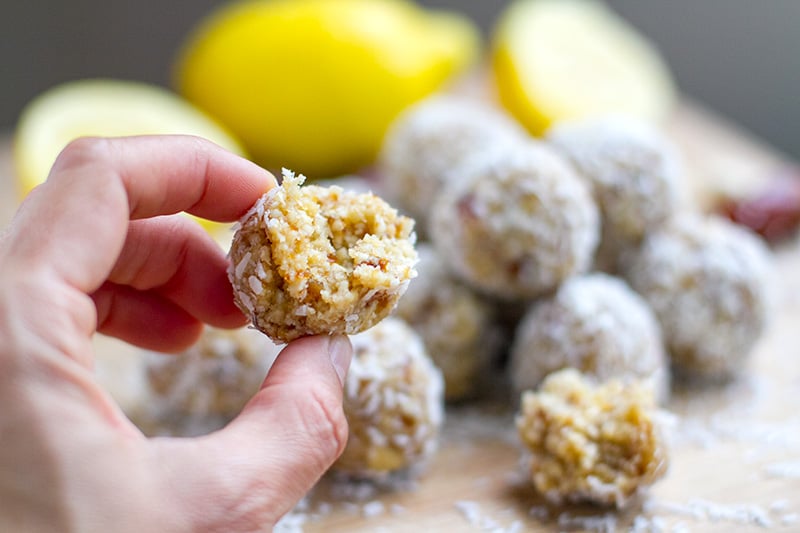 Lemon Drizzle Paleo Energy Bliss Balls