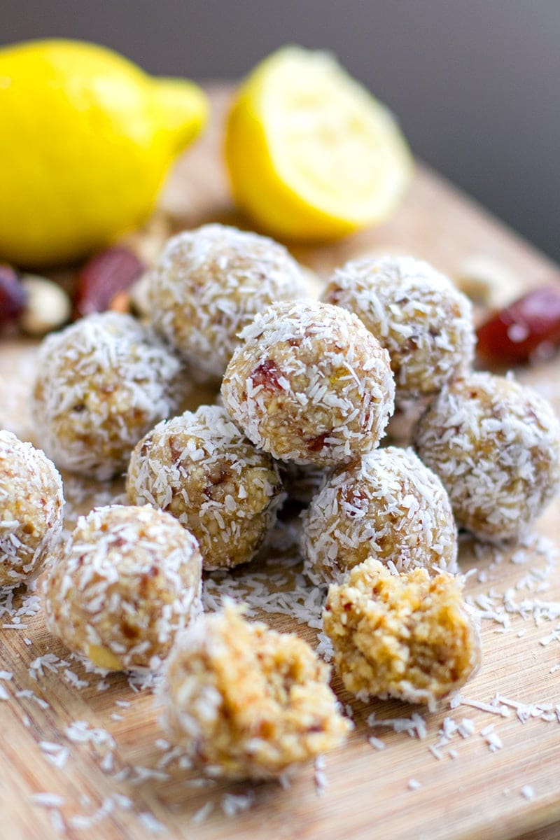 Lemon Bliss Balls (Paleo, Vegan, Raw, Gluten-Free)