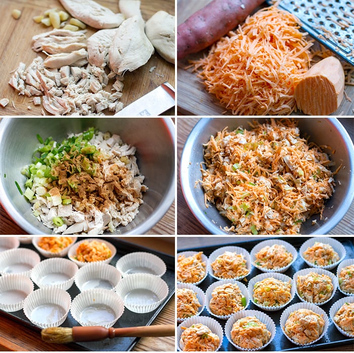 Sweet Potato & Chicken Breakfast Muffins