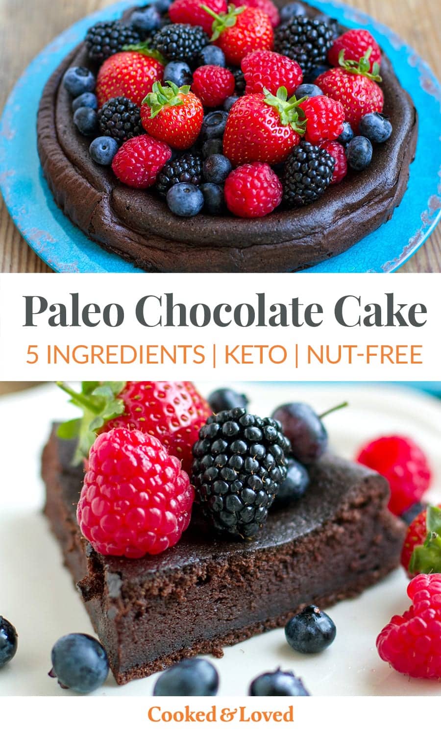 Paleo Chocolate Cake Recipe (5 Ingredients, Nut-Free, Keto)