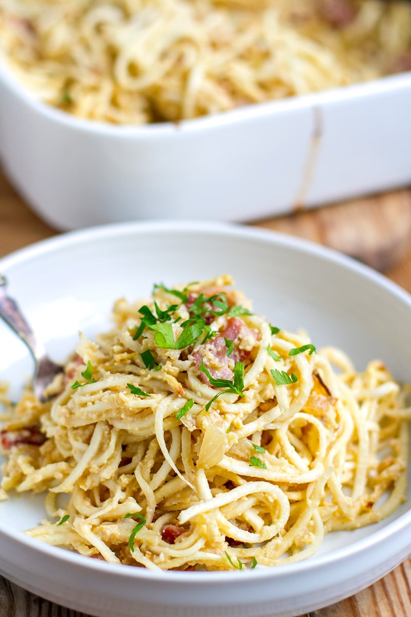 Paleo Carbonara With Celeriac