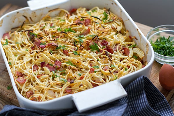 Paleo carbonara casserole