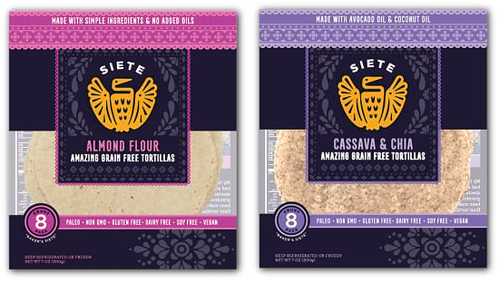 Siete almond flour and cassave flour paleo wraps