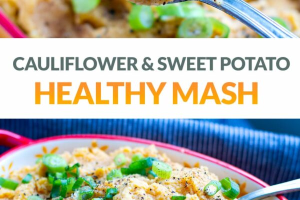 Cauliflower Sweet Potato Mash (Paleo, Whole30, Vegan)