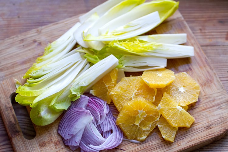 Chicory Salad With Orange & Basil