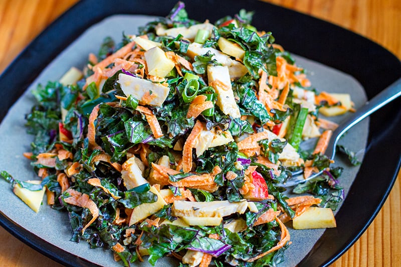 Kale Chicken & Apple Salad (Paleo, Whole30)