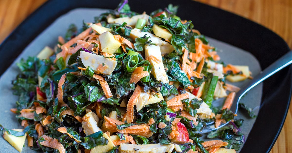 Kale Chicken & Apple Salad (Paleo, Whole30, Low-Carb)