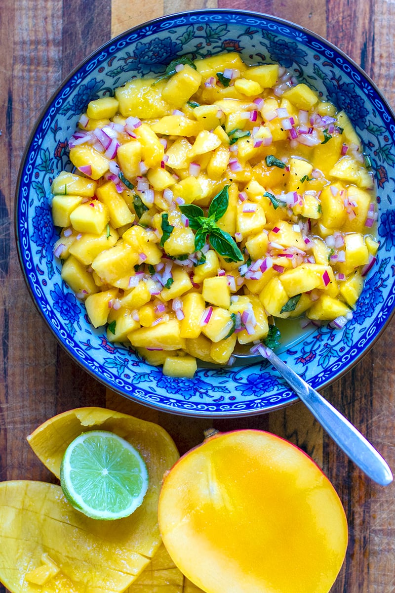 Easy Mango Salsa With Basil & Lime