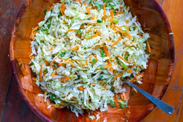 Napa Cabbage Salad With Honey Lime Dressing