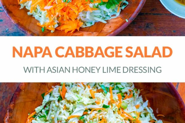 Napa Cabbage Salad With Honey, Lime & Ginger Dressing