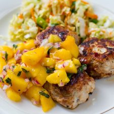 Chicken Rissoles With Mango Salsa