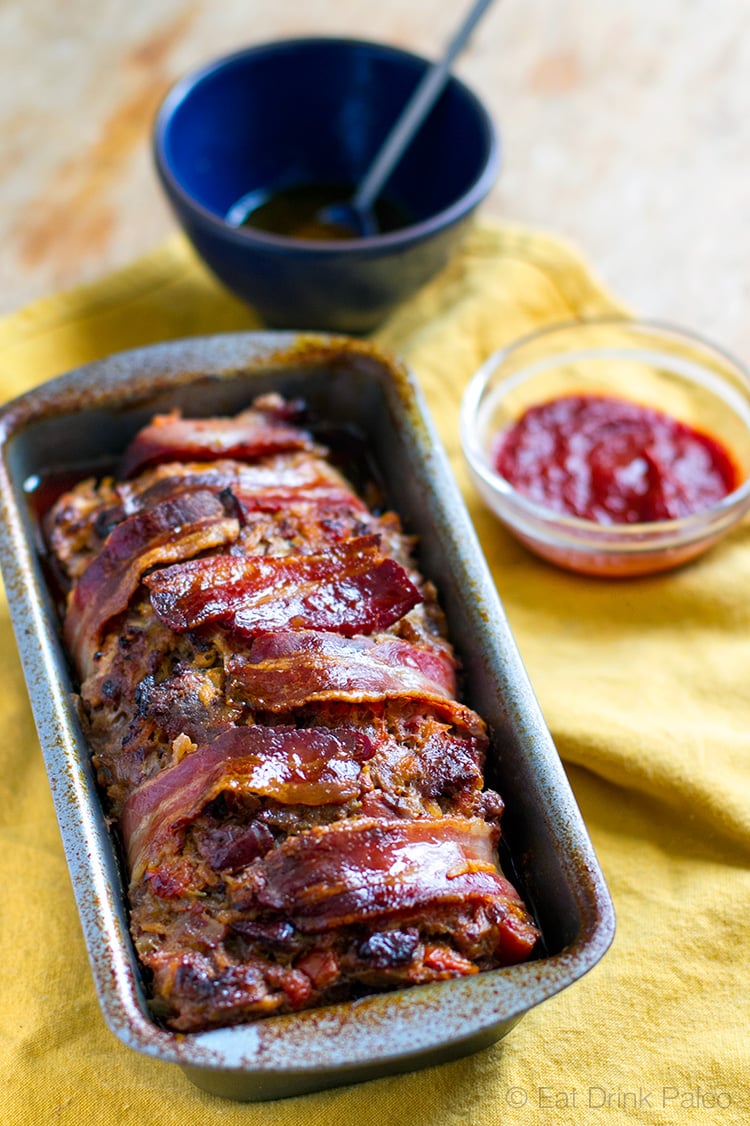 Paleo Meatloaf With Bacon & Balsamic Onions