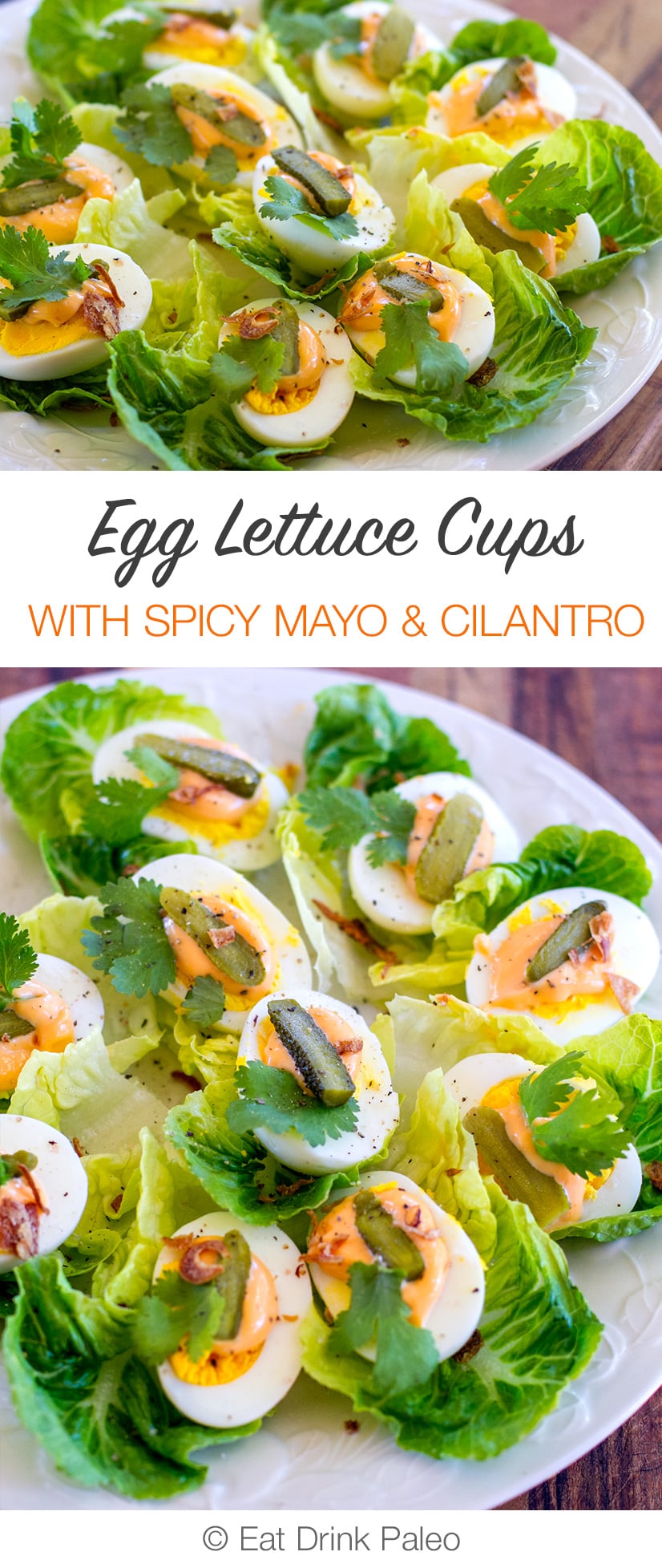 Egg & Lettuce Cups With Spicy Mayo (Paleo, Keto, Whole30)