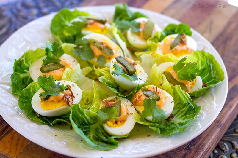 Egg Lettuce Cups With Spicy Mayo