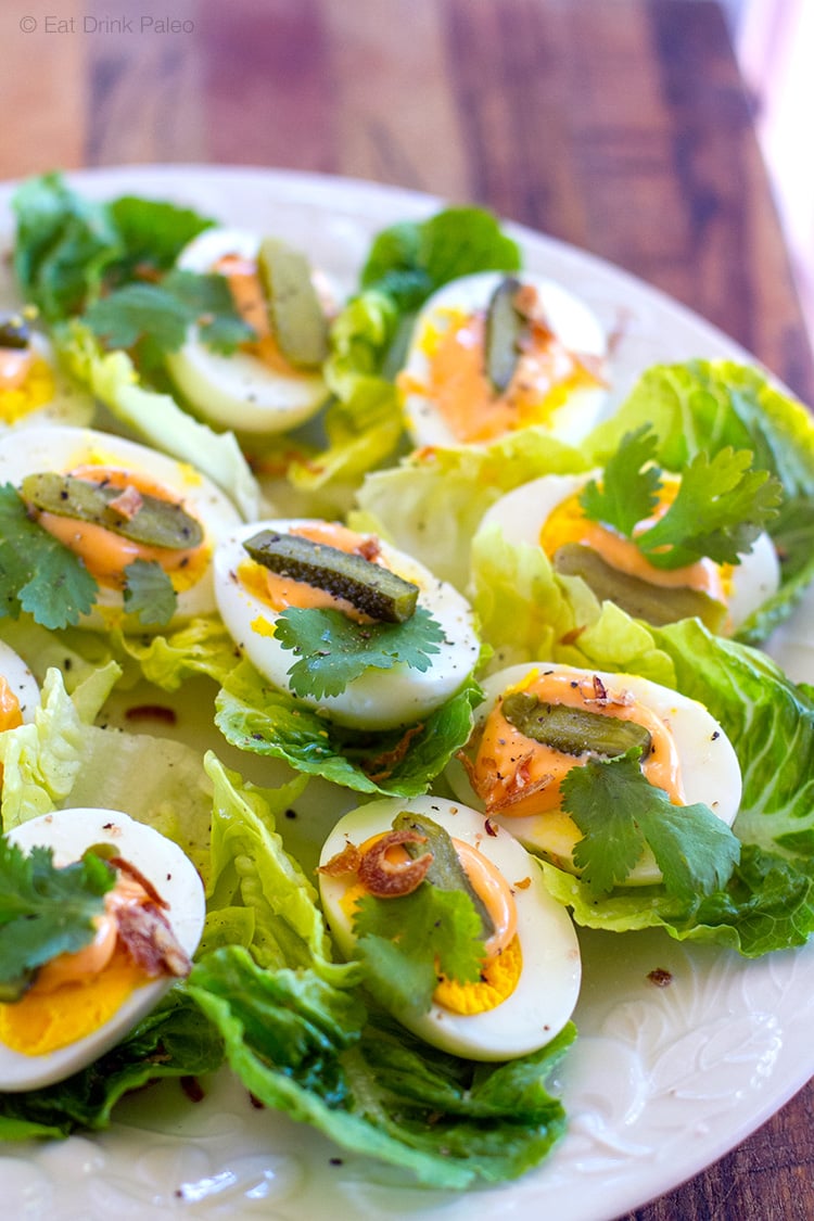 Egg Lettuce Cups With Spicy Mayo (Paleo, Low-Carb)