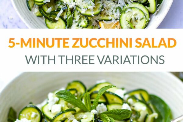 5-Minute Zucchini Salad With Mint & Lemon