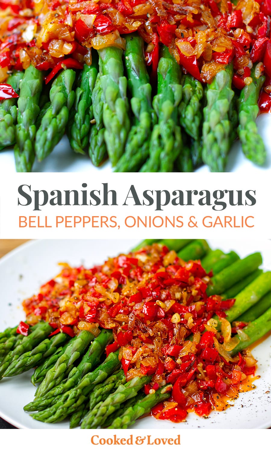 Asparagus With Red Bell Peppers, Onions & Garlic