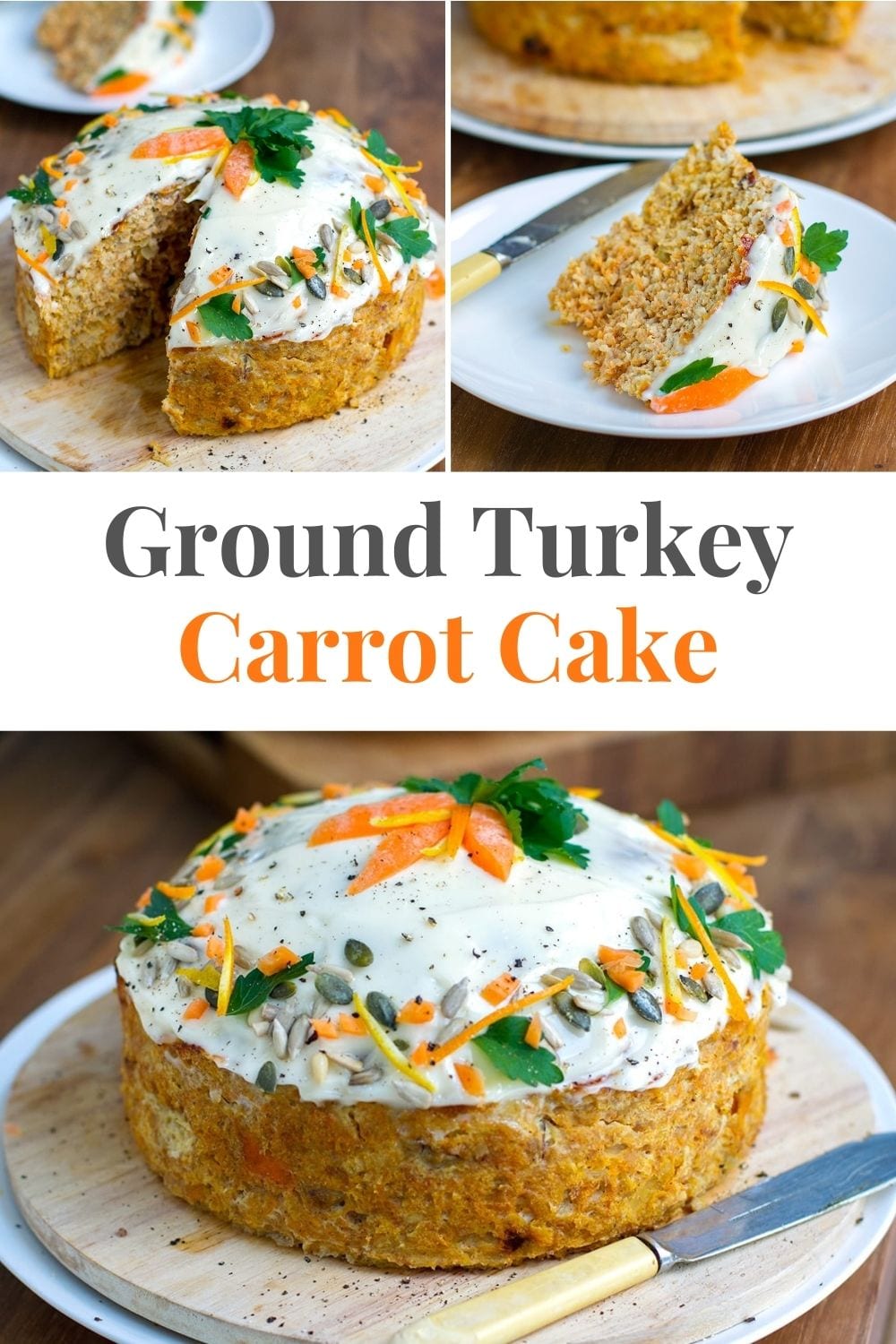 Ground Turkey Carrot Cake (Meat Loaf Style)