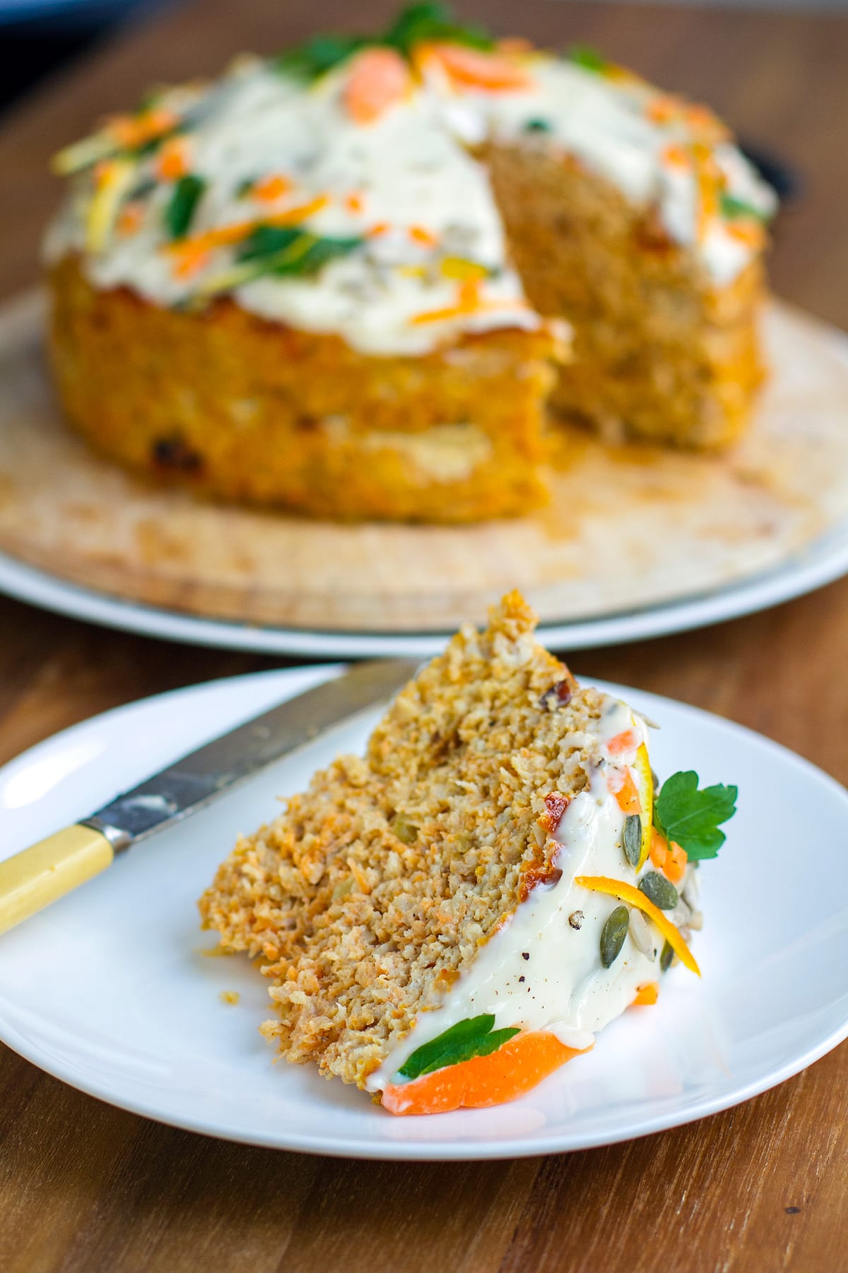 Savoury turkey carrot cake, paleo and low-carb friendly