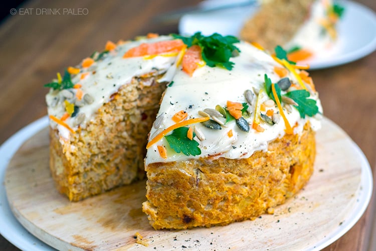 Ground turkey recipes - carrot meatloaf cake