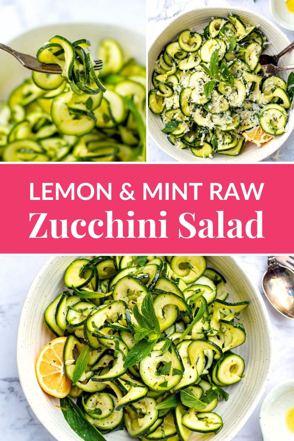 Zucchini Salad With Lemon & Mint