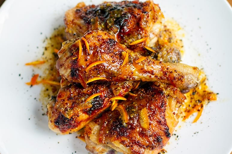 Sticky marmalade chicken