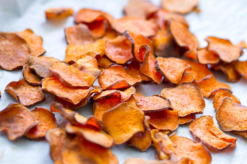 Baked Sweet Potato Chips Recipe (Paleo, Gluten-Free, Vegan, Whole30)