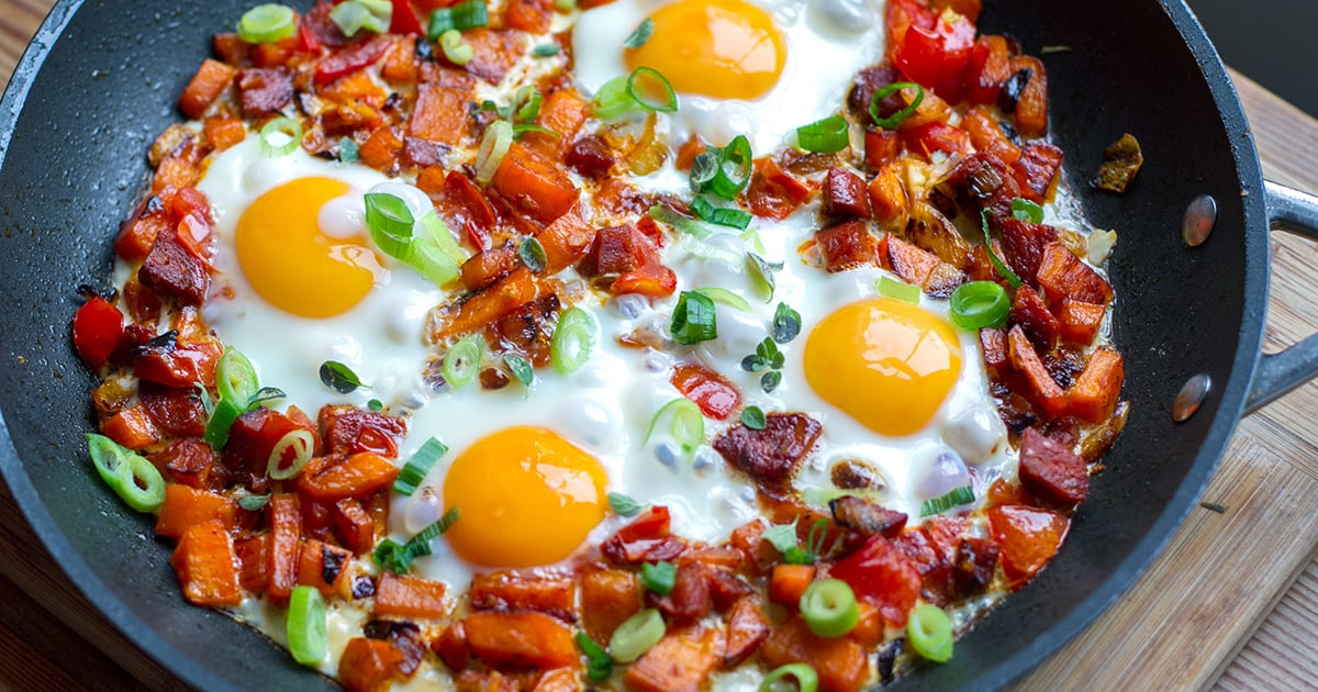 Chorizo & Sweet Potato Egg Skillet