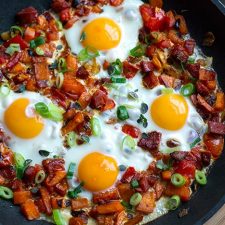 Chorizo & Sweet Potato Skillet Eggs